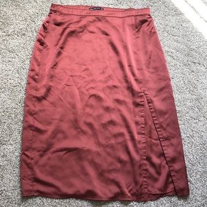 Beautiful Brown Satin Skirt